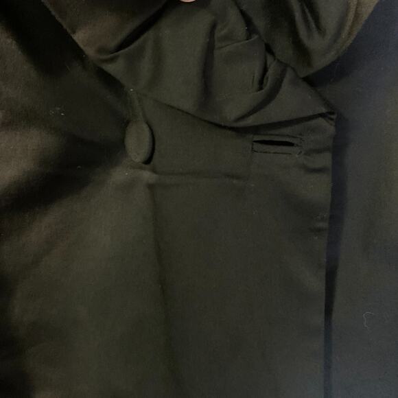 Sandro Women's Romantic Ruffled Jacket Size L NEW Black Cotton Poplin Summer - Picture 4 of 8